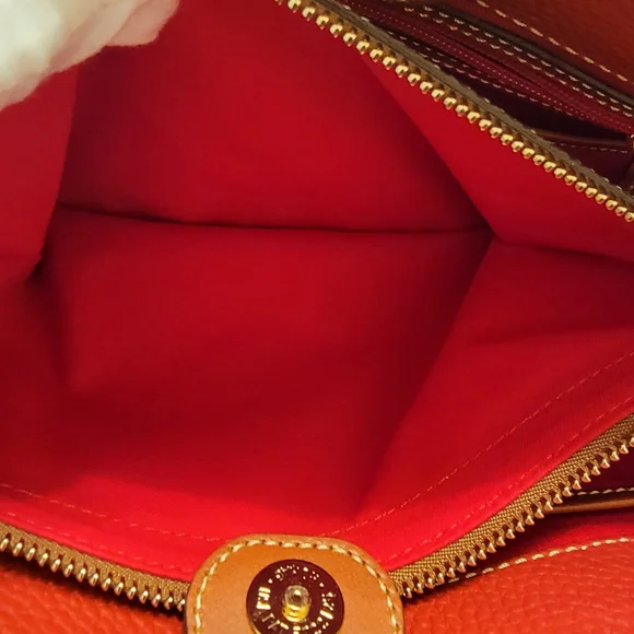 Dooney & Bourke Red Pebbled Leather Tote - Picture 7 of 10